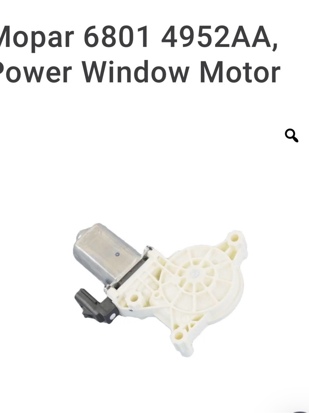 Mopar oem partPower Window Motor - Direct Fit Replacement passenger front window